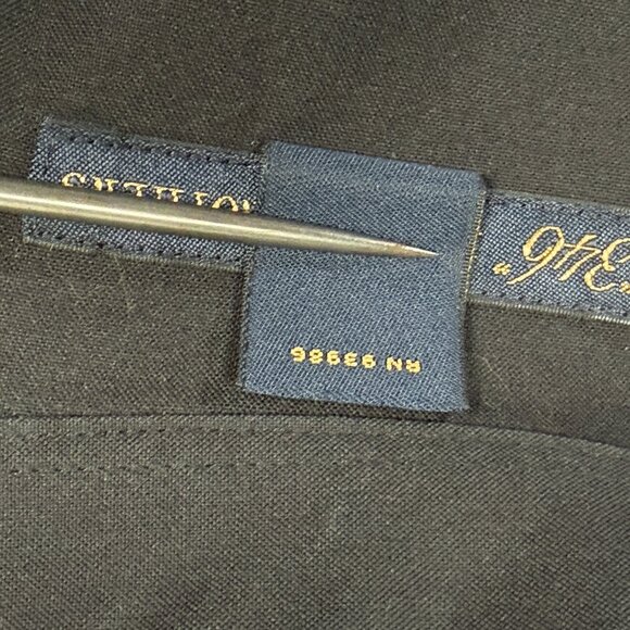 Brooks Brothers 346 Fit & Flare Dress Black Collared Short Sleeves Size 14 - Picture 11 of 13